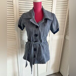 Navy & White Striped Blazer with Belt, by Wet Seal